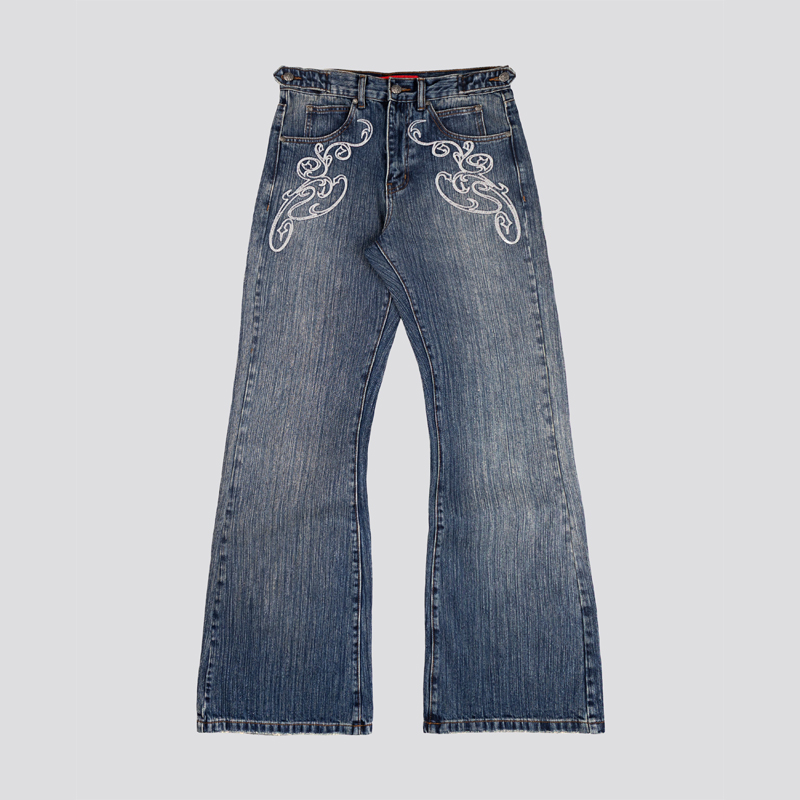 Women Shoes Jeans - Y2k Blue Opening Bootcut Jeans Vintage