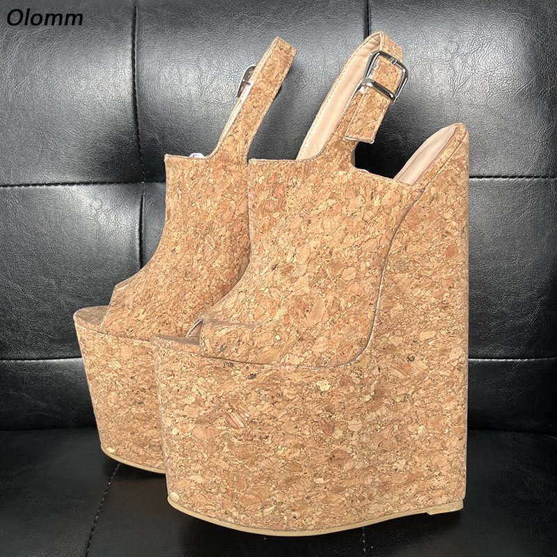 Cork Wedge Sandal - Olomm Handmade Women Summer Platform Sandals