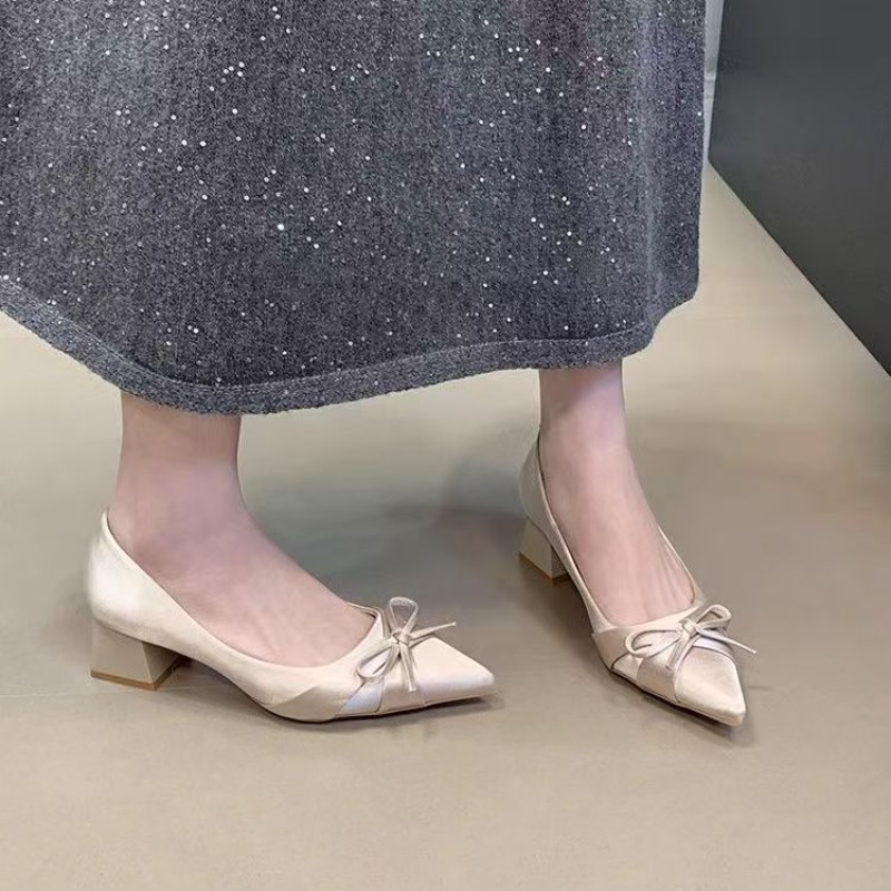 Women Shoes Casual - Retro Mid-length Single Shoes Spring and