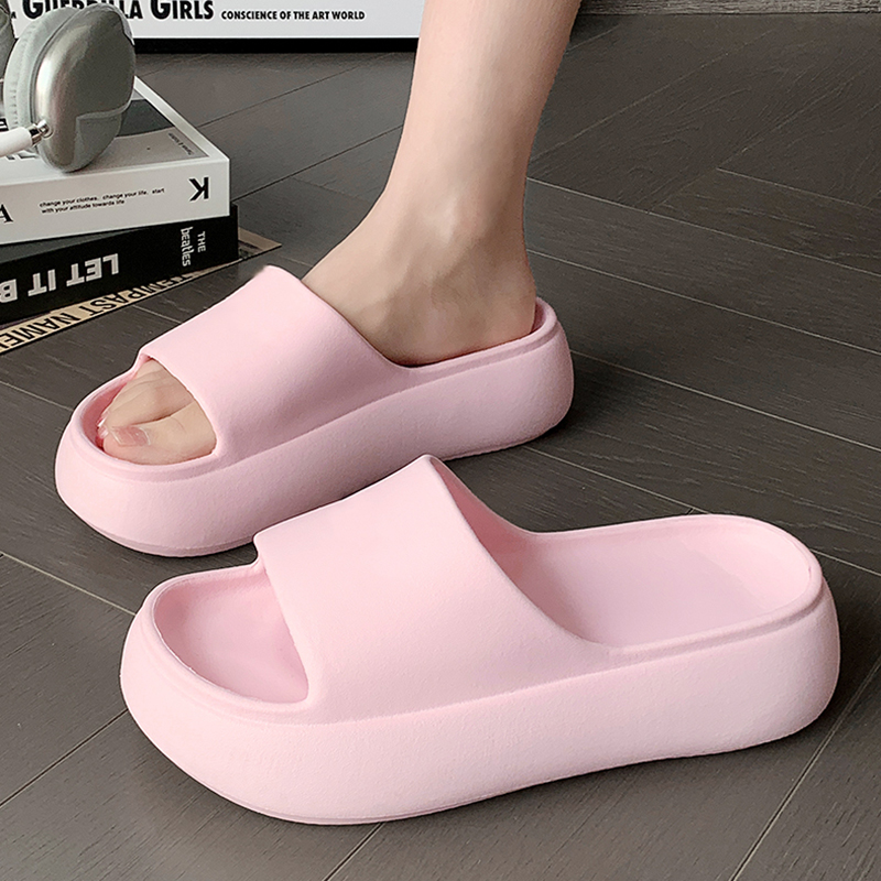 Mule Slip On - Thick Bottom 6cm Pink Slippers For