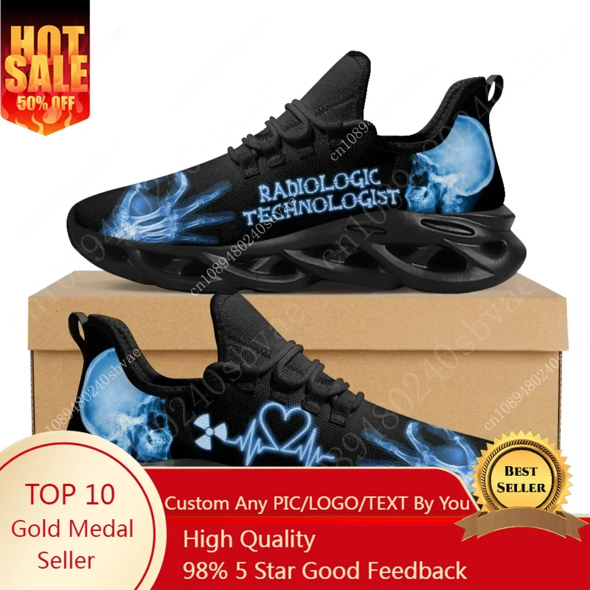 Women'S Shoes Casual Sneakers - Radiologic Technologist Sneakers Men Wome Skeleton