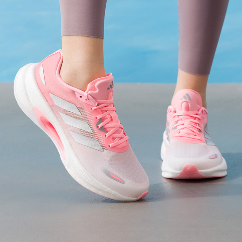 Women'S Shoes Pink Adidas - adidas Gradient Pink White Cushion Running