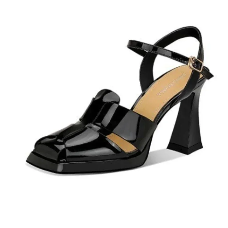 Ankle Strap Heels - Women's High Heel Sandals Fashion Patent