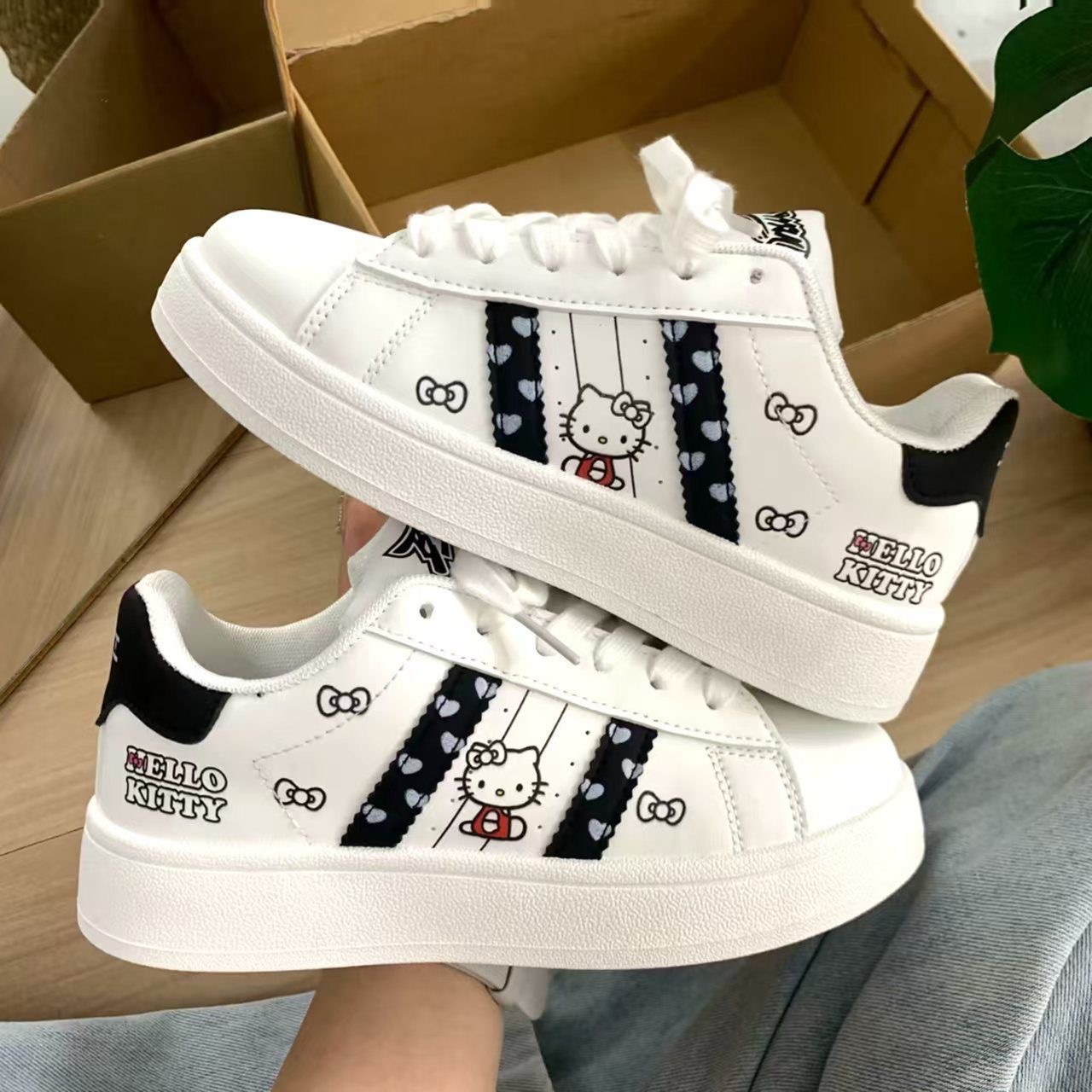 Women'S Shoes Casual Sneakers - Fashion Hello Kitty Casual Board Shoes