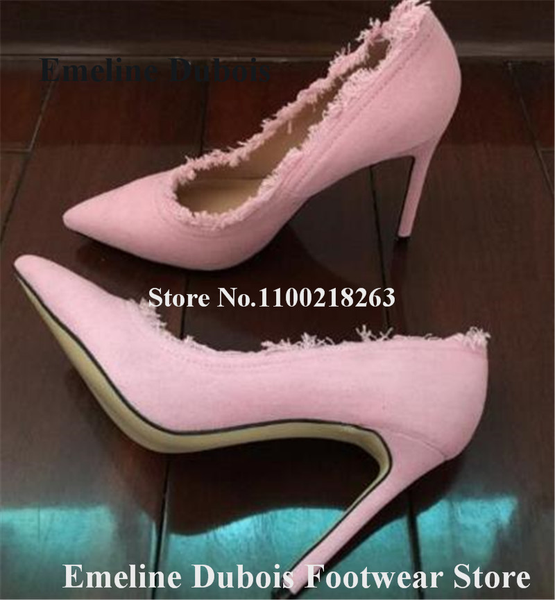 Women Shoes Jeans - Fashion Denim Pumps Emeline Dubois Pointed