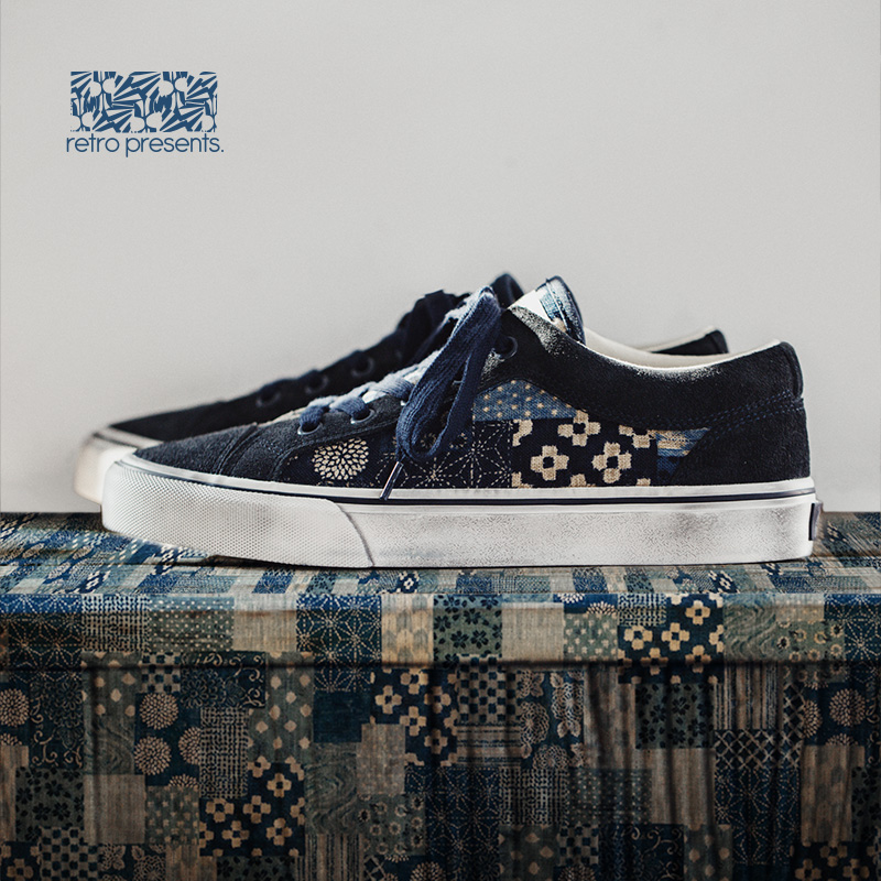 Women Shoes Japanese Brand - Maden Japanese Retro Printing Canvas Shoes