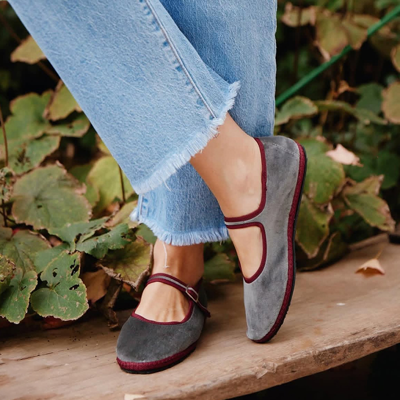 Women Shoes Jeans - Gray Mary Jeans Flats Shoes Women