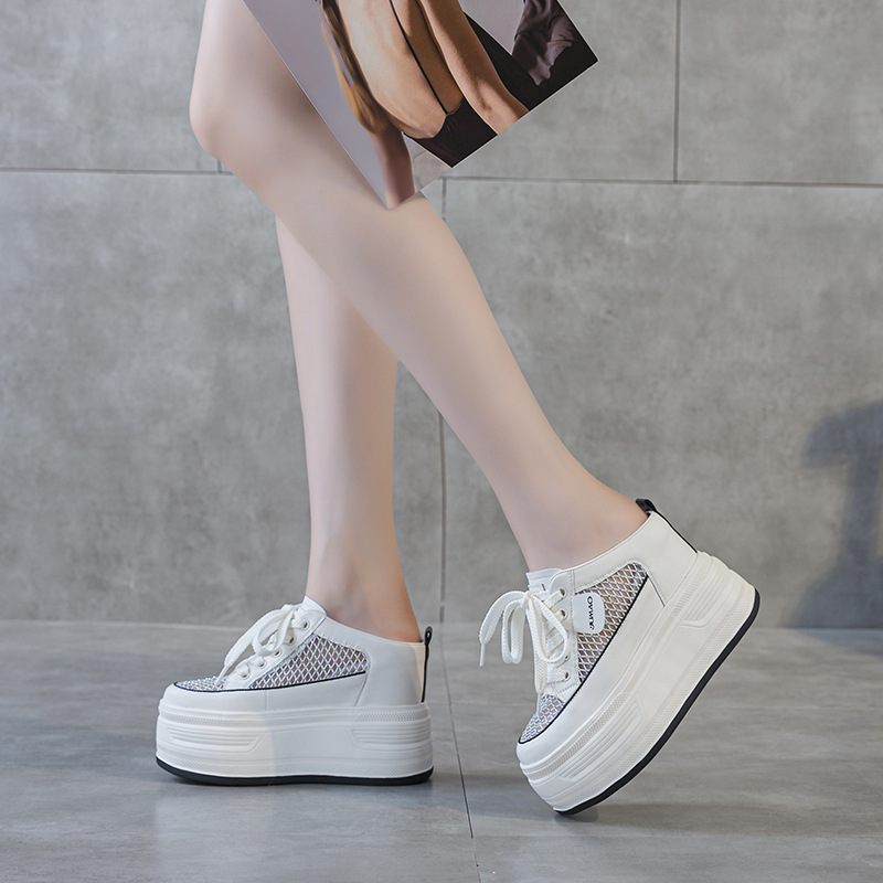 12CM Air Mesh Genuine Leather  - Women Shoes Japanese Brand recension och pris