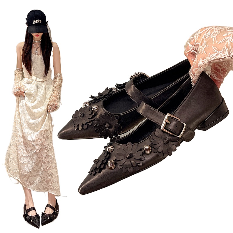 Metal Rivet Buckle Strap Soft  - Women Shoes Casual recension och pris