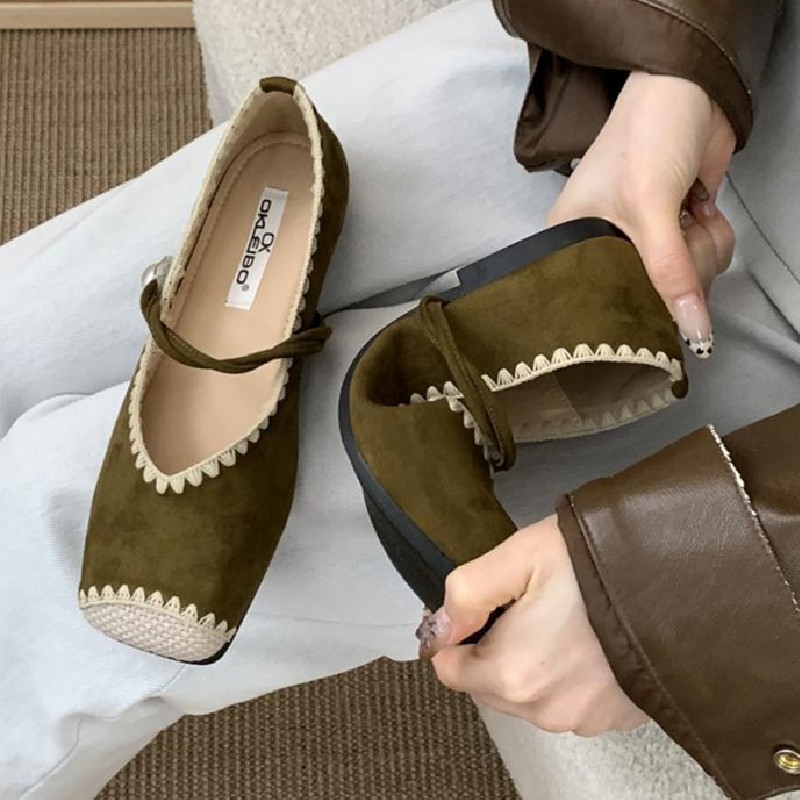 Retro Splicing Design Comfort  - Women Shoes Japanese Brand recension och pris