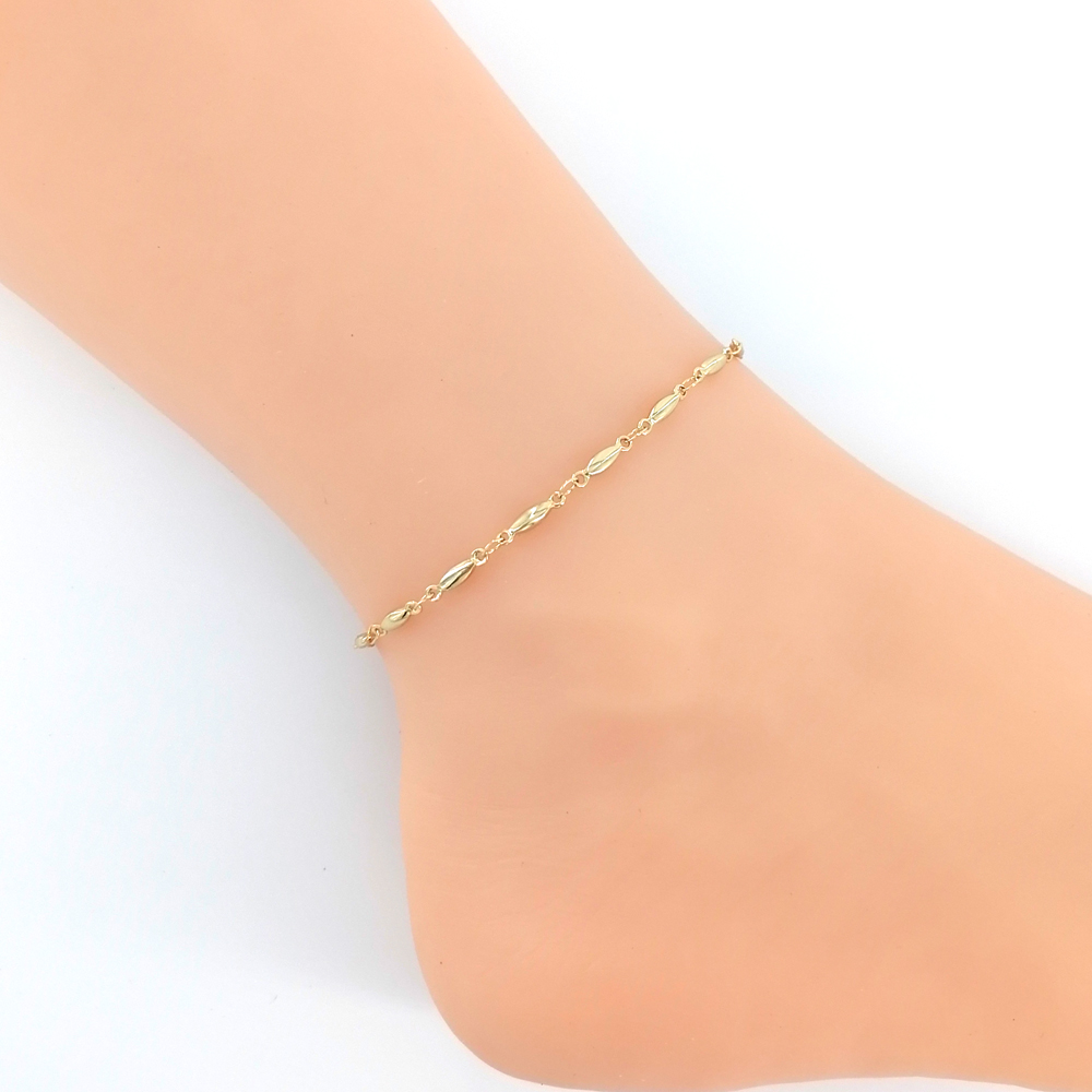 18K Gold Stainless Steel Ankle - Gold Chain Sandal recension och pris