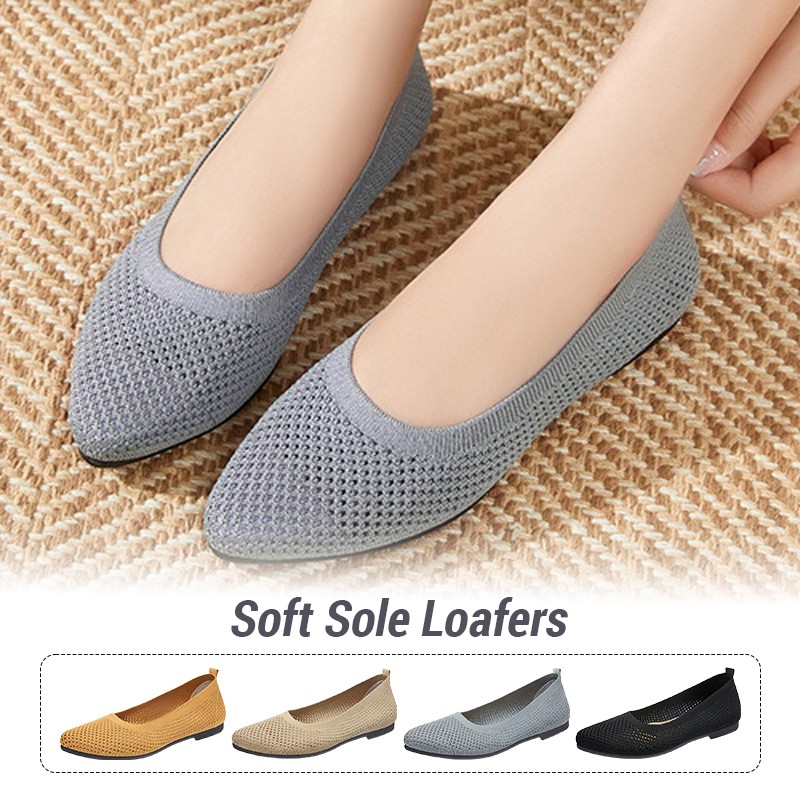 Women Flat Shoes Knitted Loafe - Loafer Flat Women recension och pris