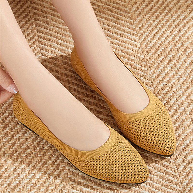 Women Flat Shoes Knitted Loafe - Loafer Flat Women recension och pris