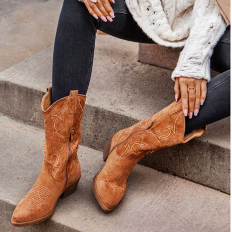 Flat Platform Cowboy Boots Wom - Women Shoes Jeans recension och pris