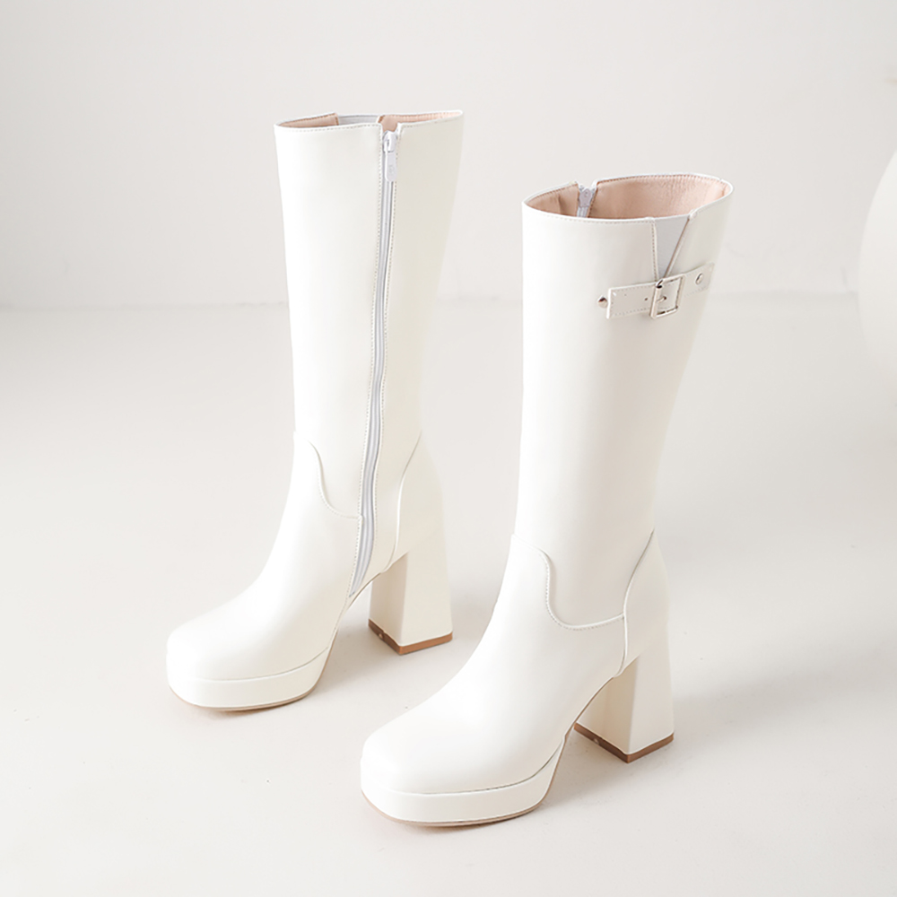 2026 Winter Sexy Women Knee Hi - Zip Up Boots Short recension och pris