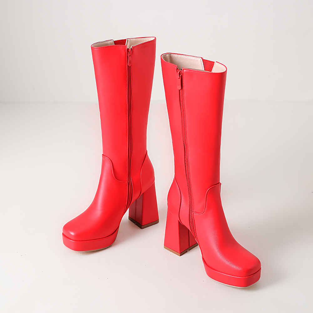 2026 Winter Sexy Women Knee Hi - Zip Up Boots Short recension och pris
