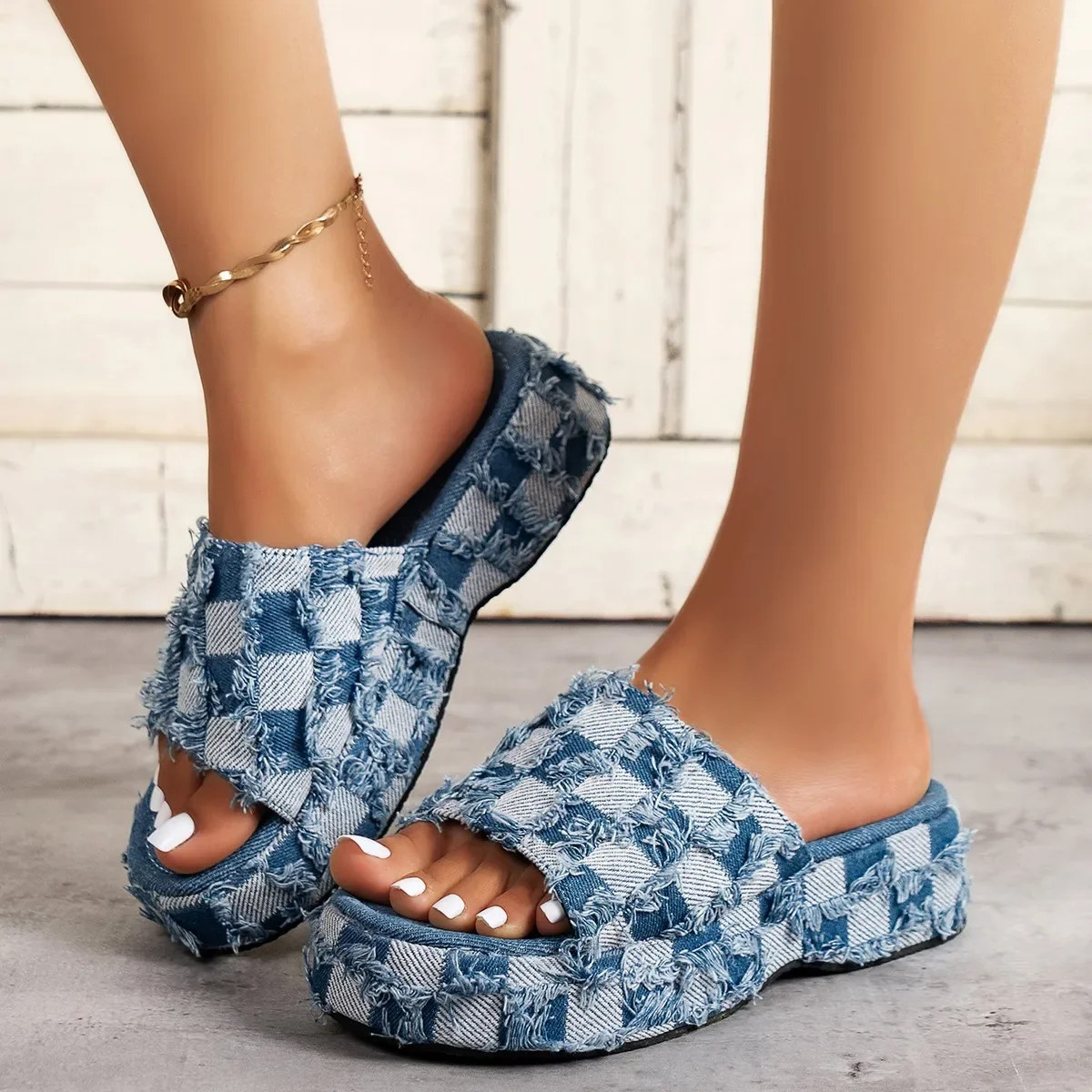 New Women Denim Slides Summer  - Women Shoes Jeans recension och pris