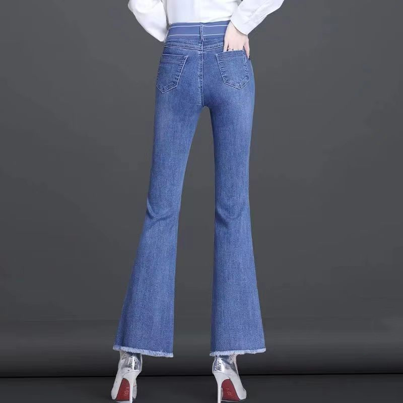 Elastic Waist Flare Nine Point - Women Shoes Jeans recension och pris