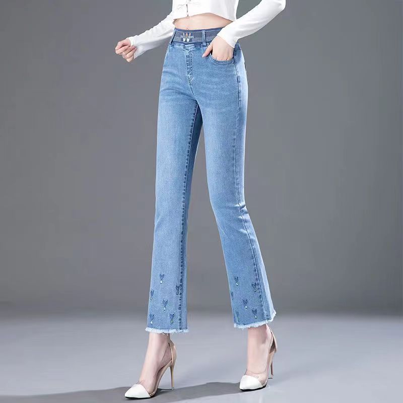 Elastic Waist Flare Nine Point - Women Shoes Jeans recension och pris