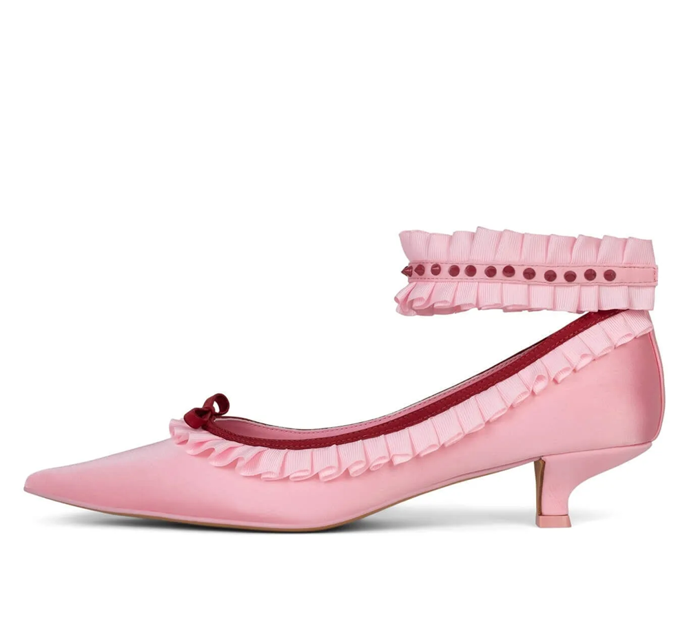 Soft Playful Style Blush Satin - Ankle Strap Heels recension och pris