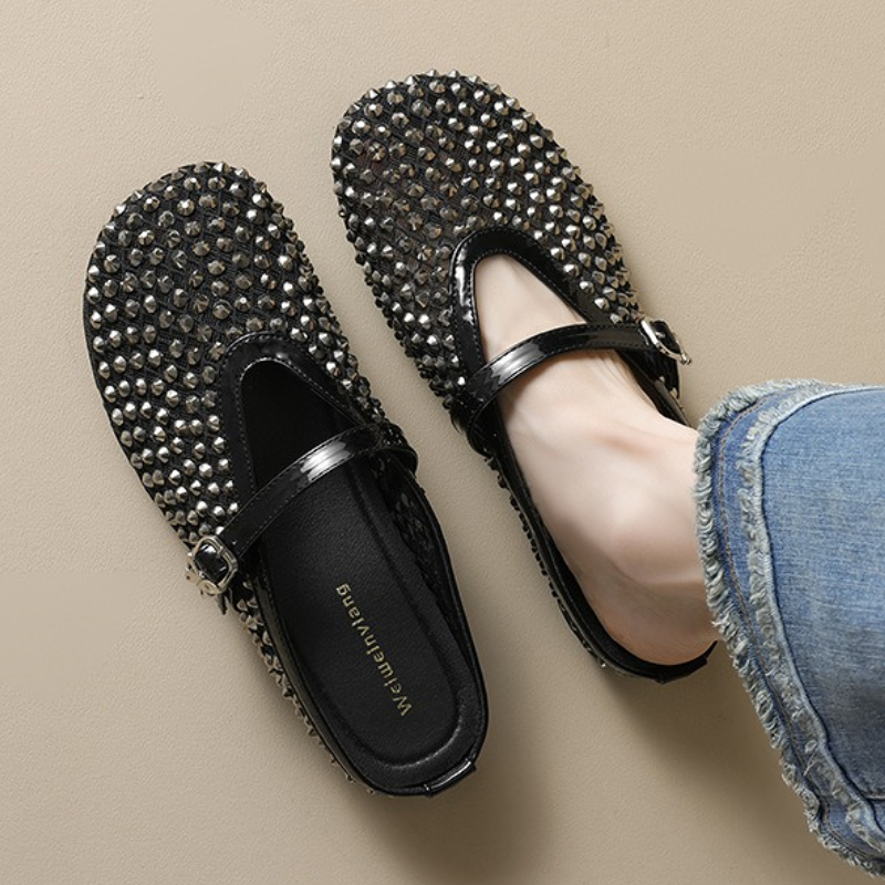 Mesh Rhinestone Brand Slippers - Mule Slip On recension och pris