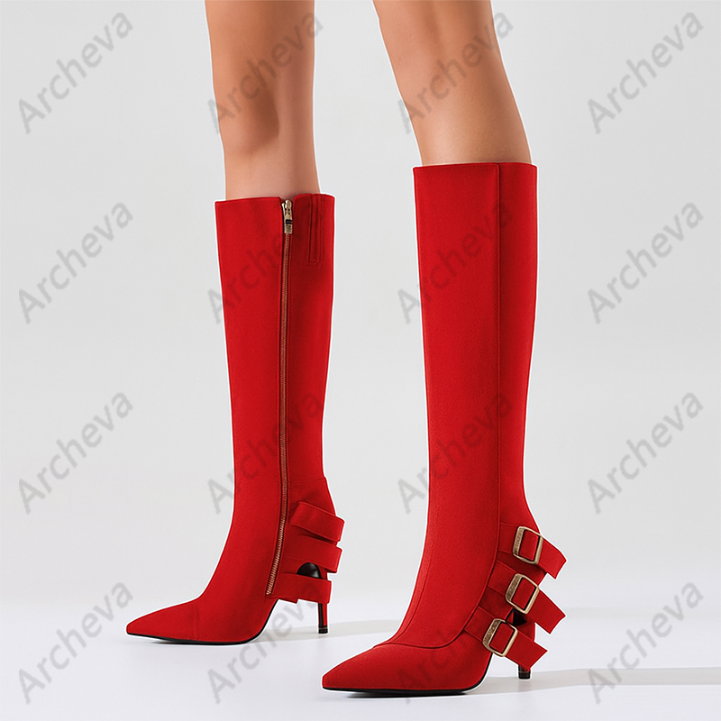 Archeva Handmade Brown Knee-Hi - Zip Up Boots Short recension och pris