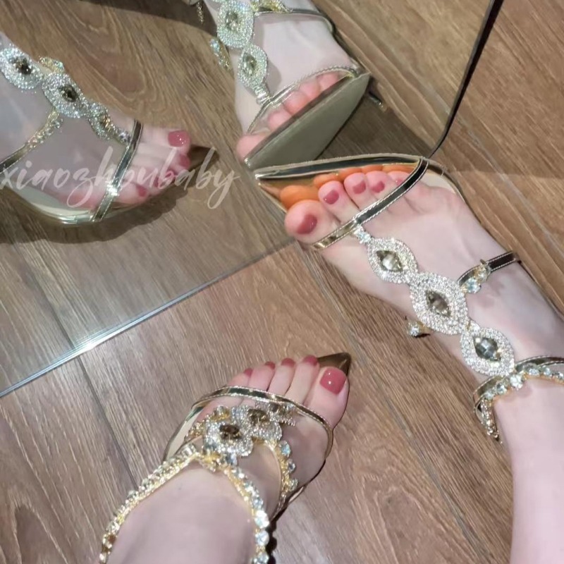 Women's Sandals Luxury Gold Ge - Gold Chain Sandal recension och pris