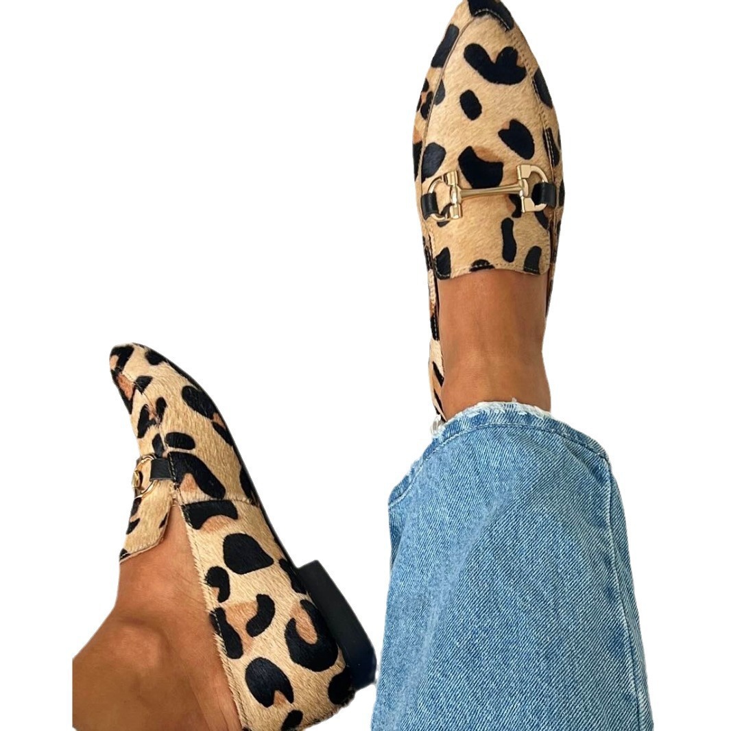 Large Size 40-43 Leopard Print - Mule Slip On recension och pris