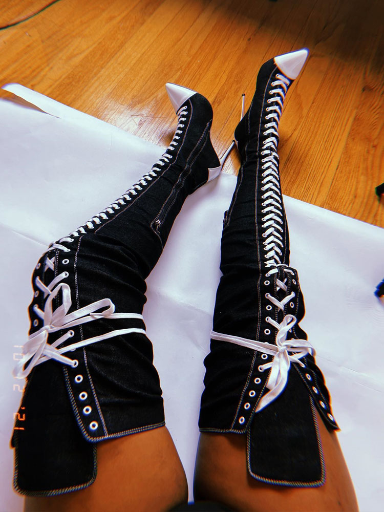 2025 New Women Pointed Toe Hig - Women Shoes Jeans recension och pris