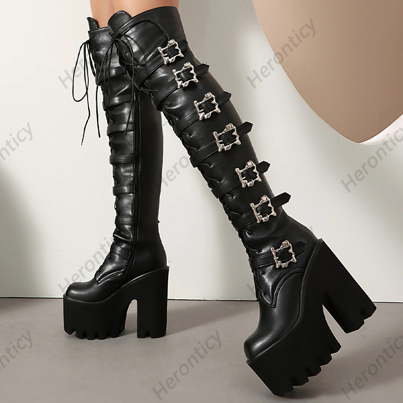 Heronticy Custom Chunky Heel B - Zip Up Boots Short recension och pris