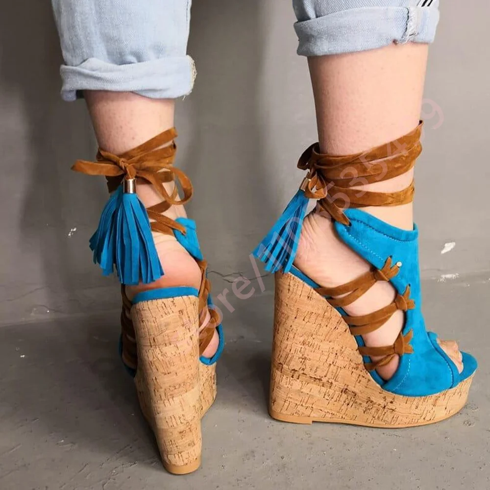 Peep Toe Cork Wedge Heel Sanda - Cork Wedge Sandal recension och pris