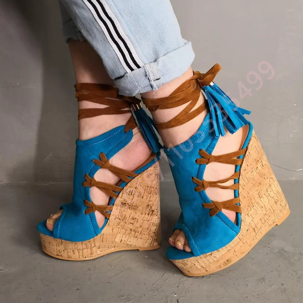Peep Toe Cork Wedge Heel Sanda - Cork Wedge Sandal recension och pris