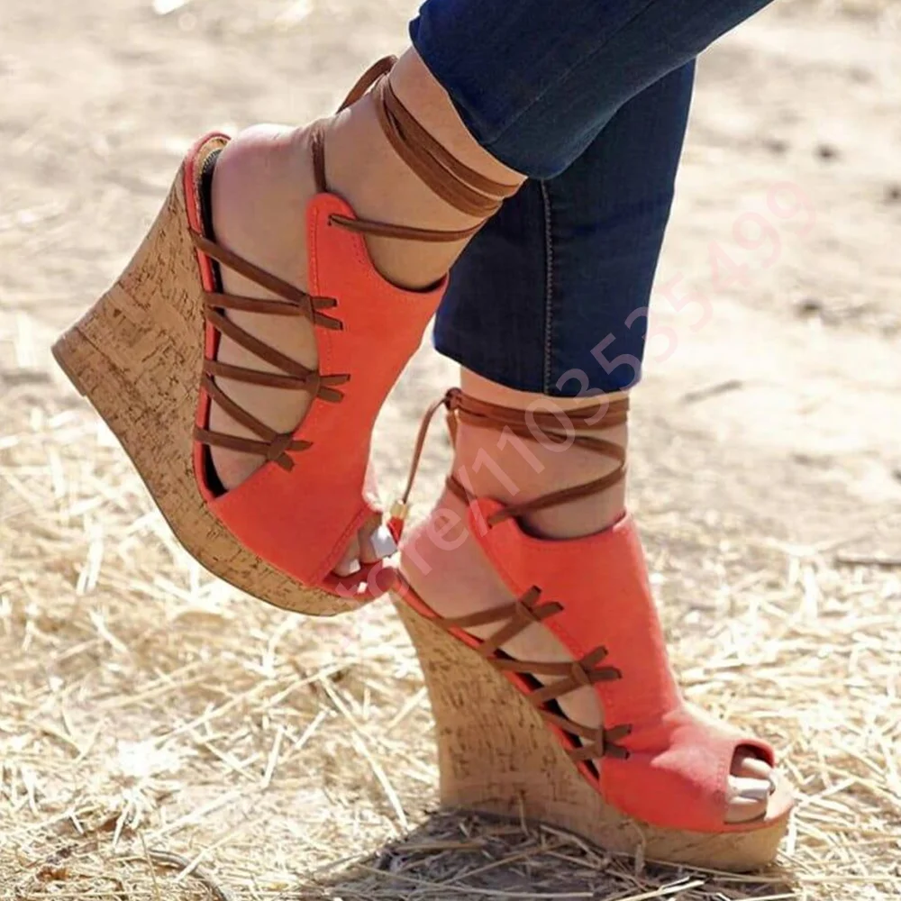 Peep Toe Cork Wedge Heel Sanda - Cork Wedge Sandal recension och pris