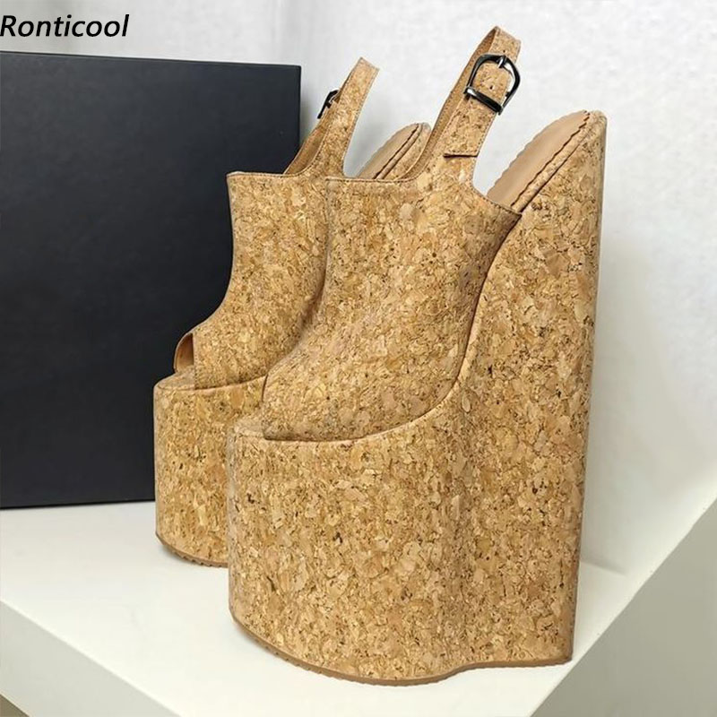 Ronticool New Women Platform S - Cork Wedge Sandal recension och pris