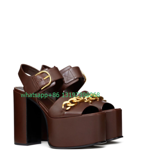 Lady gold chain buckle design  - Gold Chain Sandal recension och pris