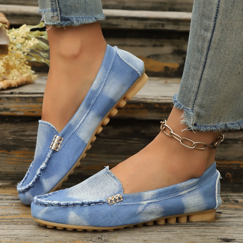 Fashion Light Blue Denim Mocca - Loafer Flat Women recension och pris