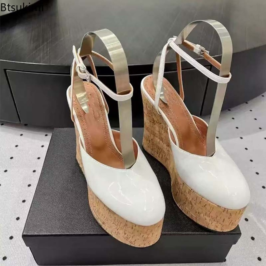 Women's Patent Leather Wedge S - Cork Wedge Sandal recension och pris