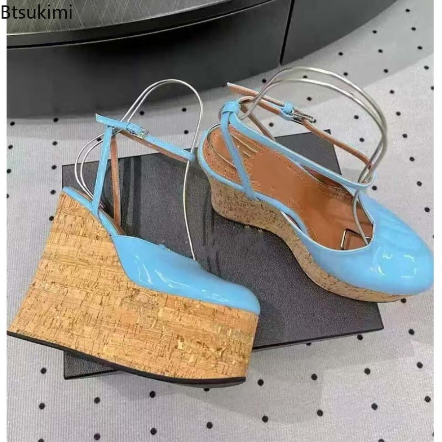 Women's Patent Leather Wedge S - Cork Wedge Sandal recension och pris
