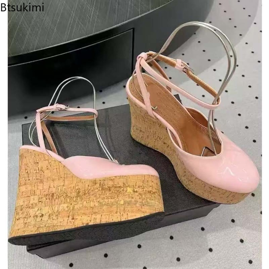 Women's Patent Leather Wedge S - Cork Wedge Sandal recension och pris