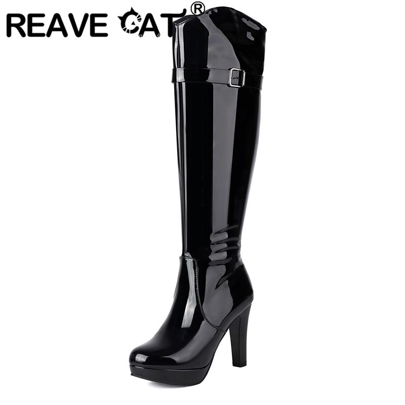 REAVE CAT Fashion Female Knee  - Zip Up Boots Short recension och pris