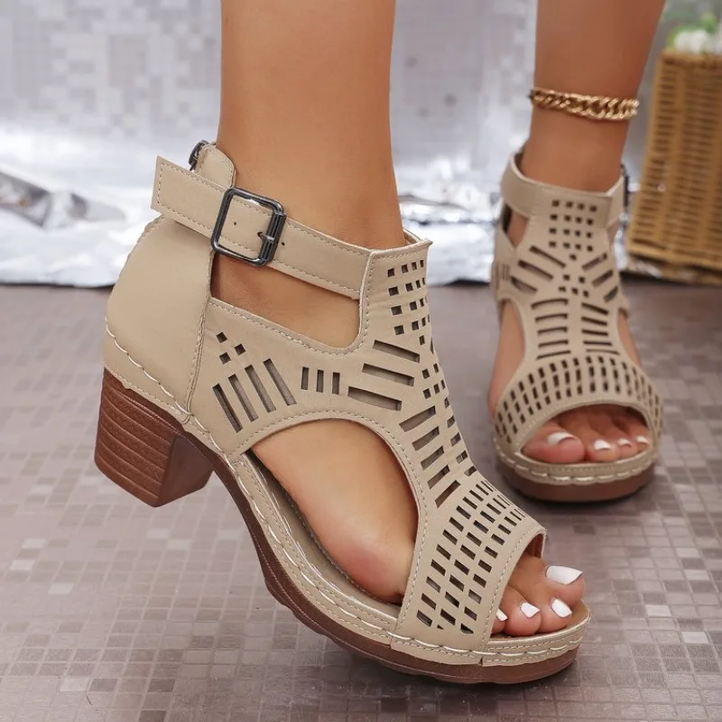 Roman Style Women'S Sandals Br - Cork Wedge Sandal recension och pris