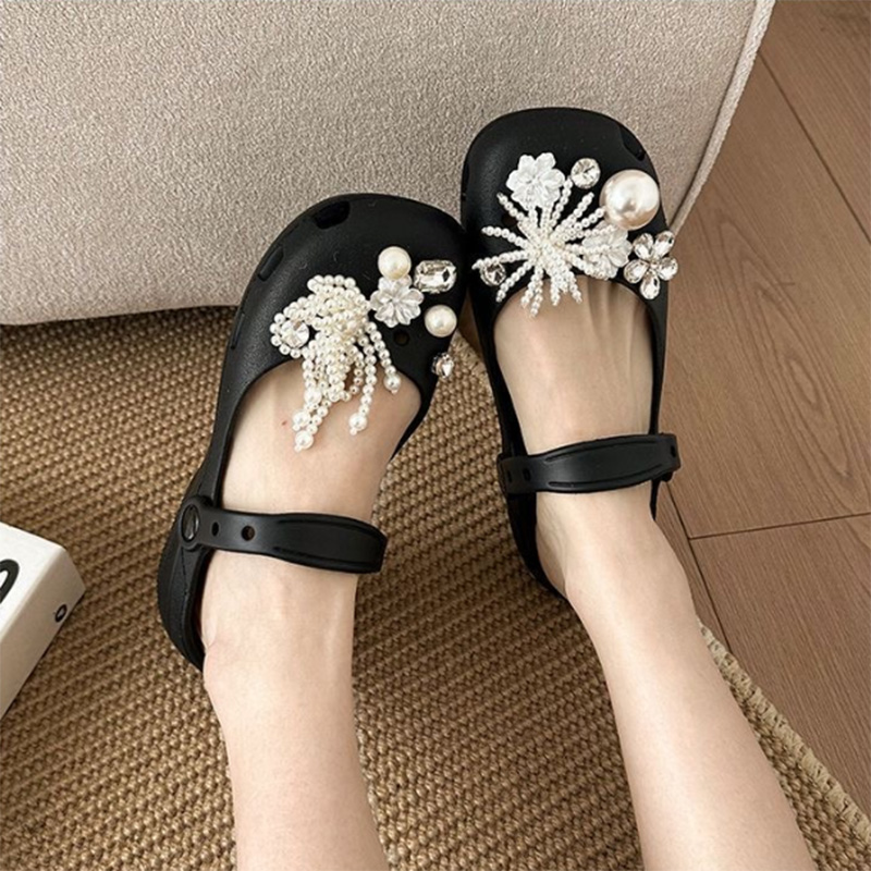 Elegant Pearl Bowknot Soft Sol - Women Shoes Japanese Brand recension och pris