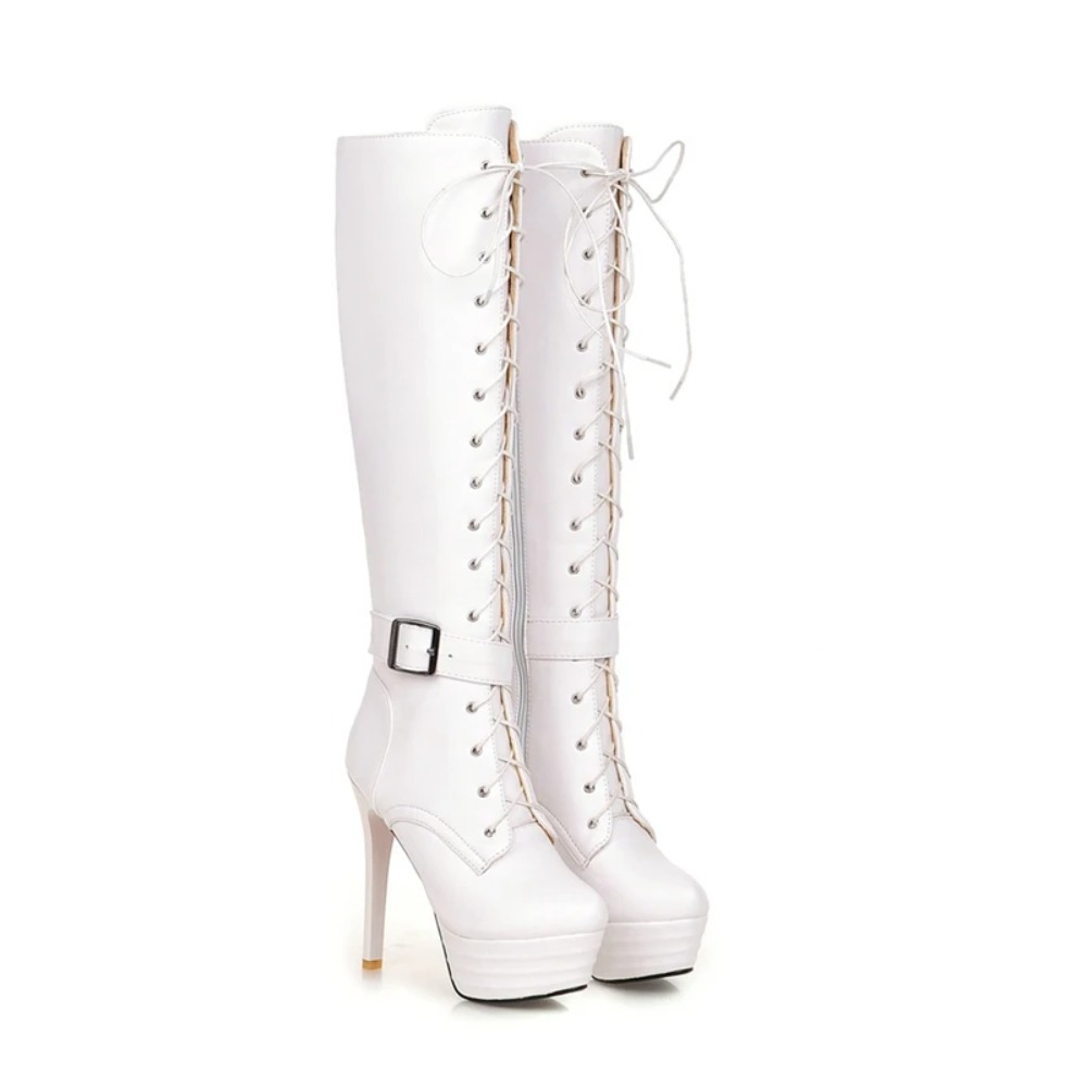 Knee High Boots Womens Botas M - Zip Up Boots Short recension och pris