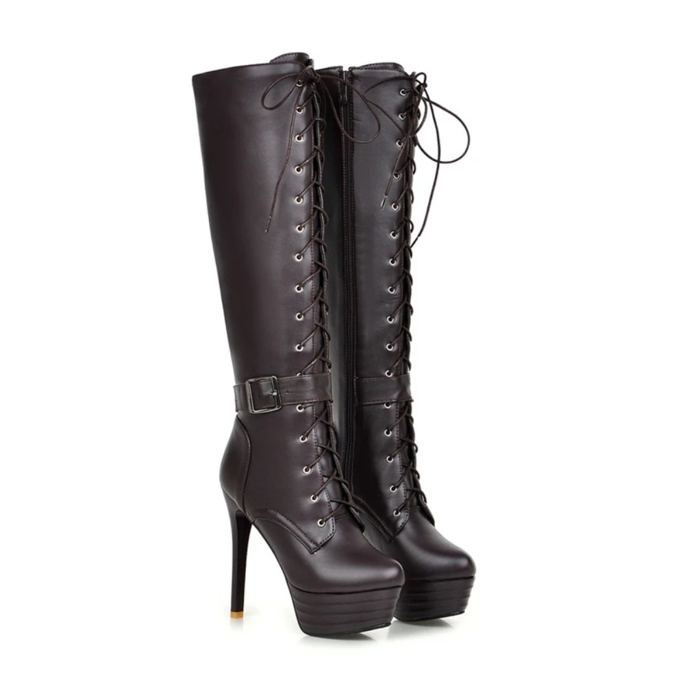 Knee High Boots Womens Botas M - Zip Up Boots Short recension och pris