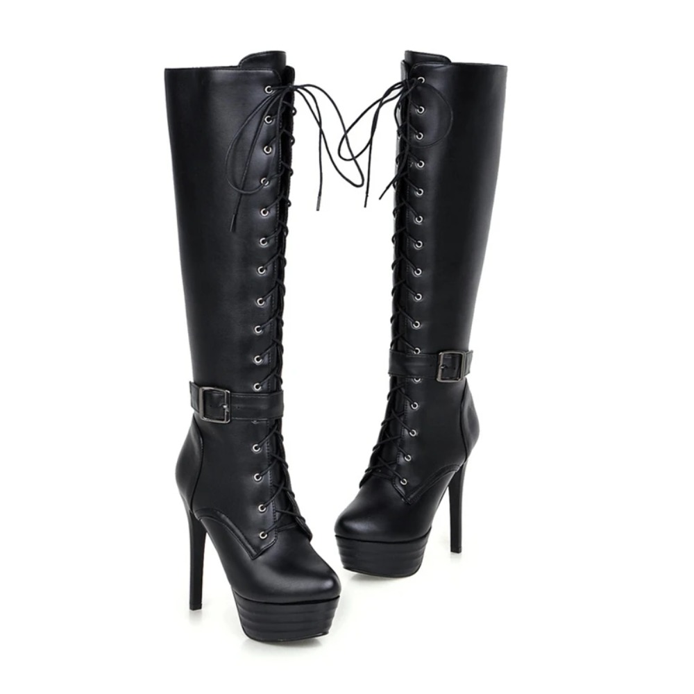 Knee High Boots Womens Botas M - Zip Up Boots Short recension och pris