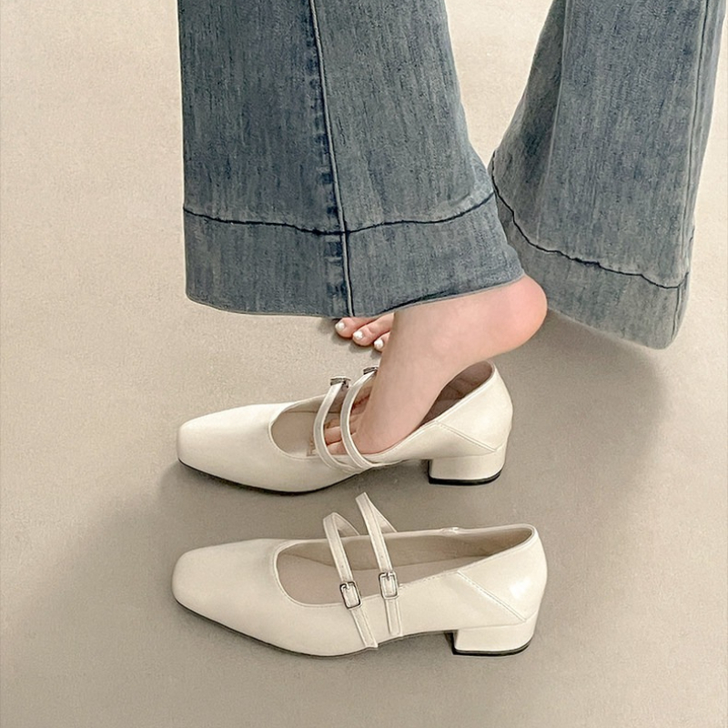 Square Toe Low Heel Women Silv - Women'S Shoes Everyday recension och pris