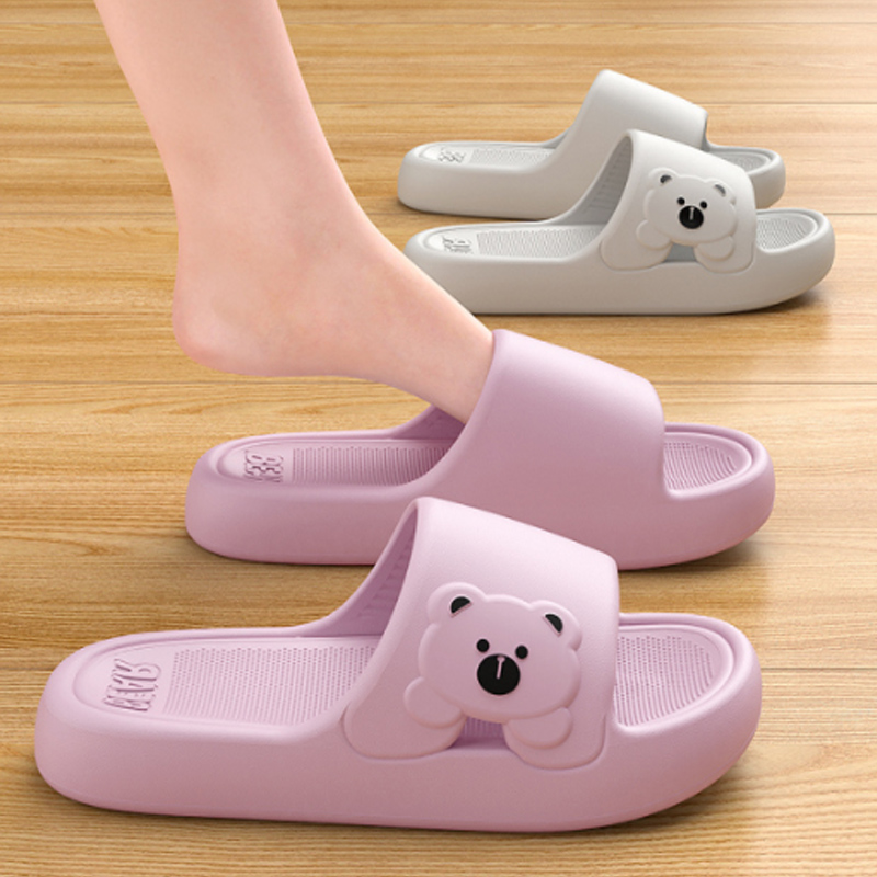 Slippers Bathroom Cartoon Bear - Mule Slip On recension och pris