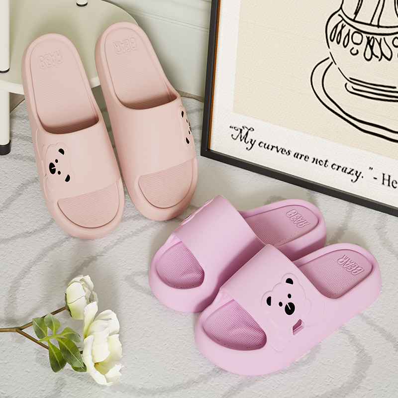 Slippers Bathroom Cartoon Bear - Mule Slip On recension och pris