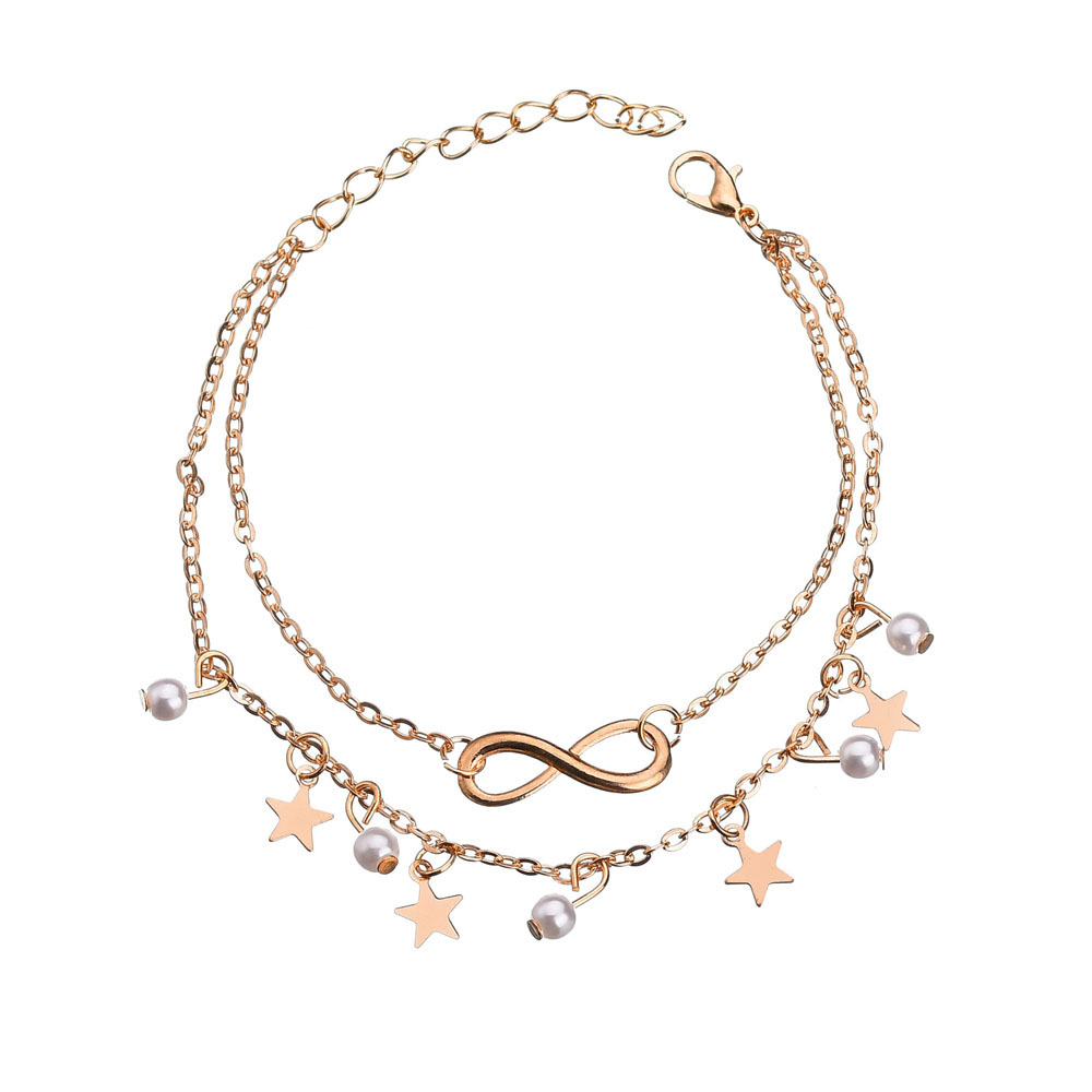 Simple Tassel Double Star Pear - Gold Chain Sandal recension och pris