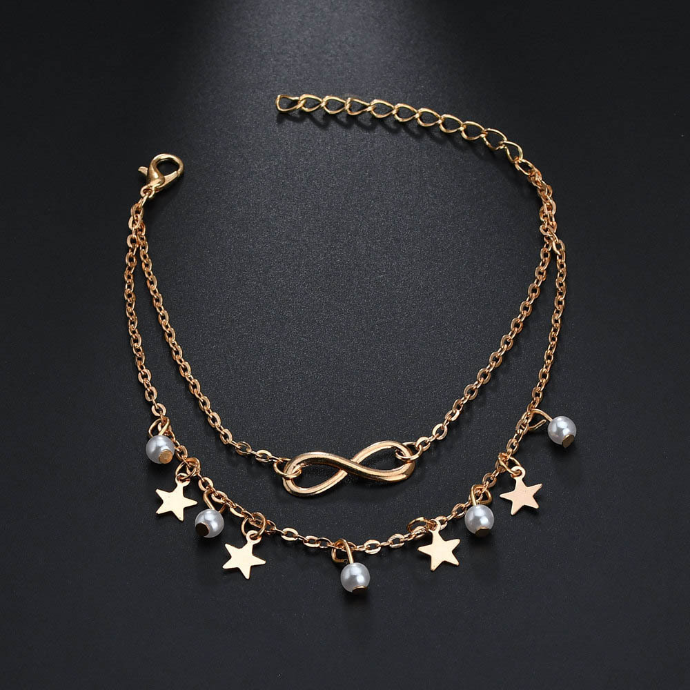 Simple Tassel Double Star Pear - Gold Chain Sandal recension och pris